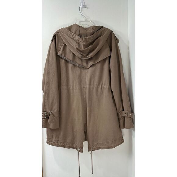 BCBGeneration women’s tan drawstring hooded coat size XL.  #34-1232 - Picture 6 of 8